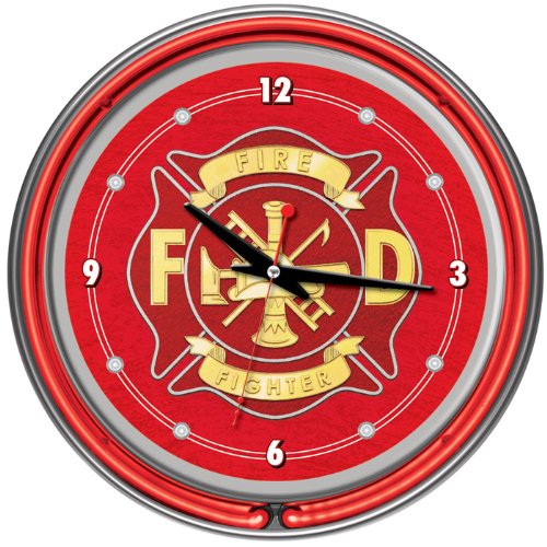Trademark Fire Fighter 14-Inch Wall Clock