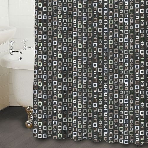 Chain Charcoal Shower Curtain