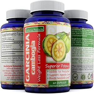 Garcinia Cambogia Raw 95% HCA Extract Weight Loss Pills for Women and Men - Fat Burning Supplements for Abs Legs and Arms - Antioxidant Complex for a Strong Immune System by California Products