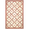Safavieh Bumble Bee Wool Hook Rug Collection - Ivory/ Rose
