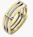 7mm Square Style Titanium & 14 Karat Yellow Gold Wedding Band