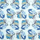 V&A Fabric - Feather (Navy)
