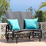 Amalfi Rattan Two Seater Glider Bench