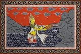 An Episode from The Shiva Purana - Watercolor on Patti - Artist Rabi Behera