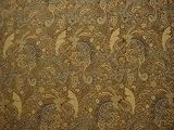 Asian Jacobean Floral Chenille Upholstery Fabric Brown