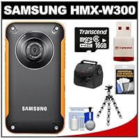 Samsung HMX-W300 Shock & Waterproof Pocket HD Digital Video Camera Camcorder with 16GB Card & Reader + Case + Tripod + Accessory Kit