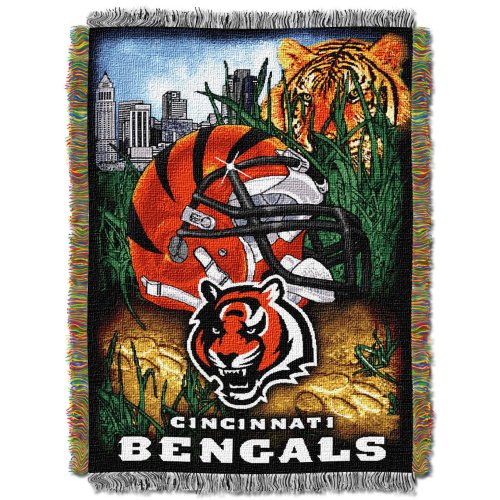 NFL Cincinnati Bengals 48-Inch-by-60-Inch Acrylic Tapestry Throw