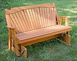 4' Red Cedar Classic Fanback Glider with Stain