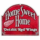 NHL Detroit Red Wings 10-by-11 inch Wood Sign Home Sweet Home