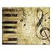 Jigsaw Puzzle Rectangular of Grunge Music with Piano Keys Treble Clef and Notes