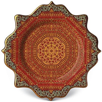 L'Objet Tabriz Rug Dessert Plate - Set of 4