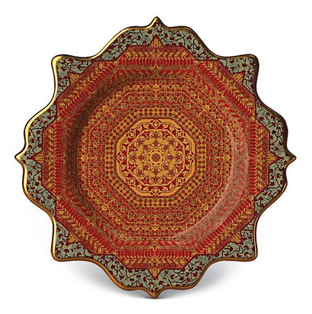 L'Objet Tabriz Rug Dessert Plate - Set of 4