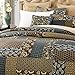 Tache 3 Piece Royal Chambers Patchwork Floral Quilt Set, King