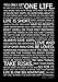 Life Manifesto Poster - in Black - Motivational Quote Wall Art Picture Print - Size A2 (420 X 594mm)