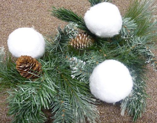 MQ 6 x Weihnachtskugeln Schneeball
