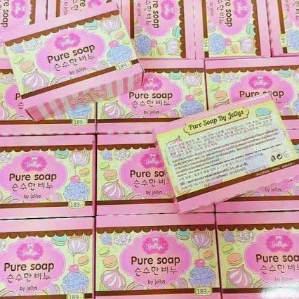 T.Miracle Herbal Scrub 10 Bars Jellys Pure Soap Whitening Soap Vitamin E White Aura Reduce Dark Spot Anti Aging +Free Tracking No. [Get Free Tomato Facial Mask] Y859