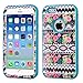 Iphone 6 case, Slim Fit IPhone 6 (4.7 inch) Hybrid Triple Layer Tuff Verge Merge Shield Heavy Duty Hard Cover Fitted Skin Case Protector + Clear LCD Screen Protector Shield Guard + Touch Screen Stylus Pen (Hawaiian Tribal Teal Verge)