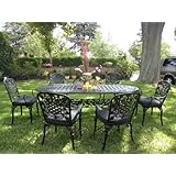 Outdoor Cast Aluminum Patio Furniture 7 Pc Dining Set F CBM1290