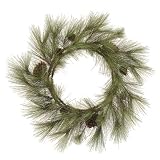 Pack of 2 New England Pine Christmas Wreaths 24