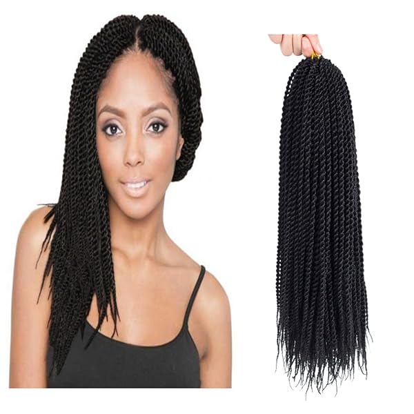 Befunny 8packs 14 Senegalese Twist Crochet Hair Short Braids