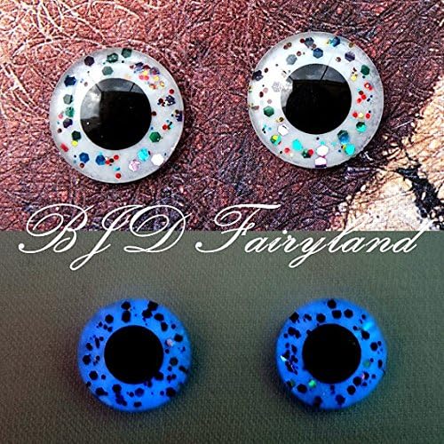 Blythe colourful world lumious eyes eye chips 1 pair diameter 14mm made by BJD fairyland