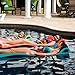 TRC Recreation Serenity 1.5” Thick Vinyl Coated Foam Swimming Pool Float Mat Adult Lounger with Built-In Roll Pillow, Tropical Teal