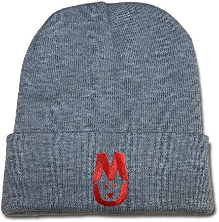 HAIHONG Manchester City Football Club FC Devil Logo Beanie Fashion Unisex Embroidery Beanies Skullies Knitted Hats Skull Caps - Grey