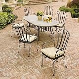 Deauville 7 Piece 6 Seat Dining Set Finish: Aged Green