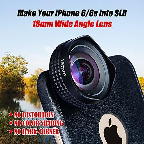 Evileye Professional HD 18mm Wide Angle Lens for iPhone 6/6S (Capture 2X More Lanscape-No Distortion)