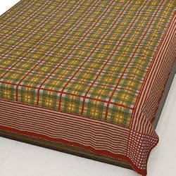 Bed Comforter Cotton Block Print Bedspread Size Queen (bcov567)