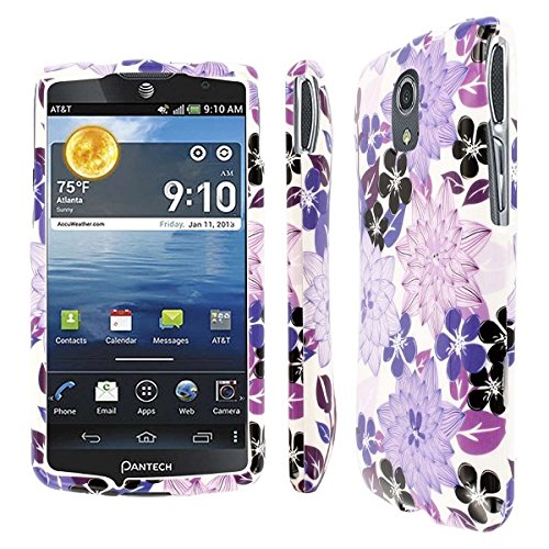 Pantech Discover Case, EMPIRE Full Coverage Morning Lilac Garden Purple Flower Case for Pantech Discover P9090