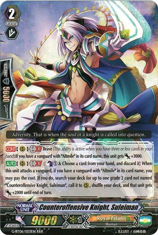 Cardfight!! Vanguard TCG - Counteroffensive Knight, Suleiman (G-BT06/003EN) - G Booster Set 6: Transcension of Blade and Blossom