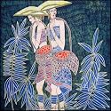 Chinese Wall Decor / Chinese Crafts: Chinese Batik Wall Hanging - Chinese Maidens