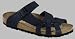 Birkenstock Slipper ''Pisa'' aus Birko-Flor in blau mit schmalem Fussbett