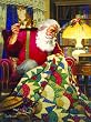 MINI - Quilting Santa Mini 7x9 100pc Jigsaw Puzzle by Tom Newsom