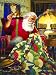 MINI - Quilting Santa Mini 7x9 100pc Jigsaw Puzzle by Tom Newsom