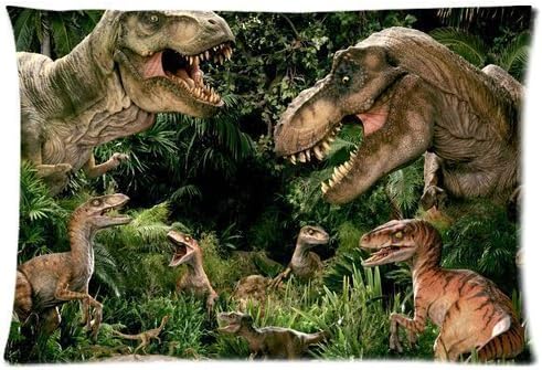Cool Jurassic Park Dinosaur Tyrannosaurus Rex Custom Pillow case Cotton 20x30 Queen Size DIY Bedding Pillowcase Cushion Case