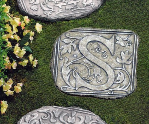 Grasslands Road Estate Monogram Plaque/Step Stone Initial Letter S