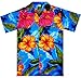 V.H.O. Funky Hawaiian Shirt, Shortsleeve, Bigflower, lightblue, 3XL