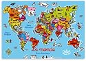 Vilac - 2583 - Jeux et Jouets en Bois - Carte du Monde magn&eacute;tique (98 pi&egrave;ces)