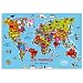 Vilac - 2583 - Jeux et Jouets en Bois - Carte du Monde magn�tique (98 pi�ces)