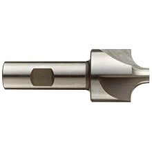 Niagara Cutter CRM125 High-Speed Steel End Mill, Uncoated (Bright), 4 Flutes, Corner-Rounding End