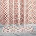 InterDesign Microfiber Trellis Rug, 34 by 21-Inch, Coral/White