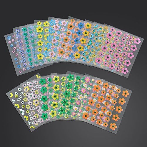 30 Sheets Acrylic Lace Decal Sticker 3D Nail Art French Tips Manicure Decoration(FLOWERS)