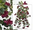 TWO 30" Artificial Azalea Hanging Flower Bushes _beauty, with No Pot,