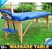 NEW Blue 3 Fold Thick Portable Massage Table Spa Tatto Bed With Carry bag Pillow