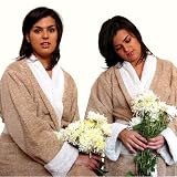 Faccia dei Colori Collection, Bathrobe (Small) Bi-face (Antique Beige-White)