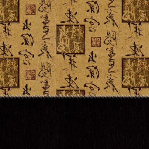 Futon Chair Cover in Black Bamboo - 28 x 54 LUXE Wovens Ethnic - 33-2112-417