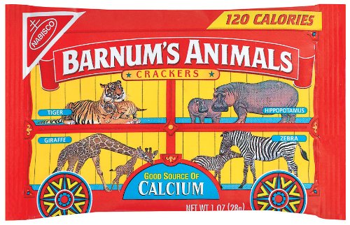 Barnum's Animal Crackers, 1-Ounce Bags (Pack of 72)