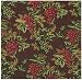 Durable Hand Woven 100% Cotton Silk Screen Brown Grapes Print Tablecloth 60x60